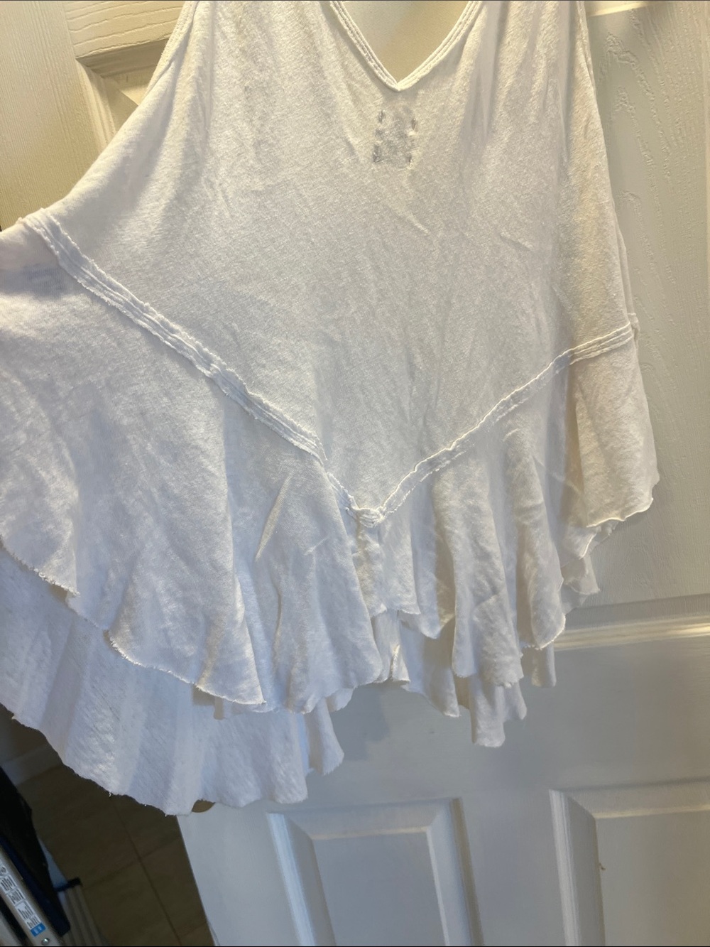 We The Free White Flowy V-Neck Swing Tank - Picture 6 of 6